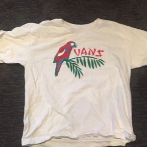 White vans parrot shirt